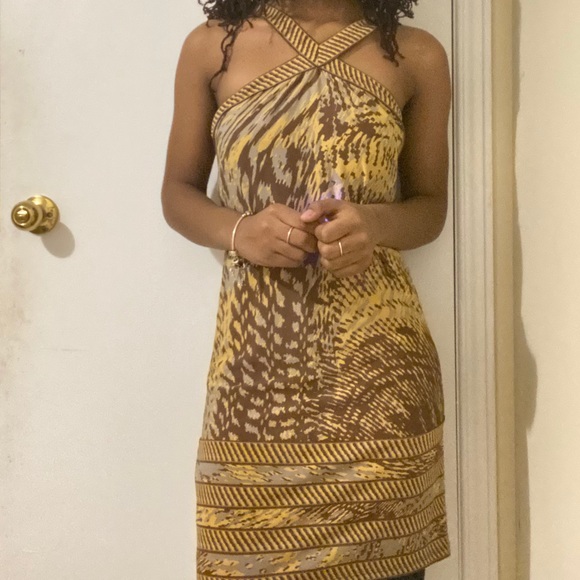 BCBGMAXAZRIA Patterned Halter Top/Dress - Picture 5 of 6